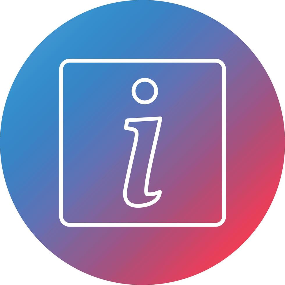 Information Line Gradient Circle Background Icon vector