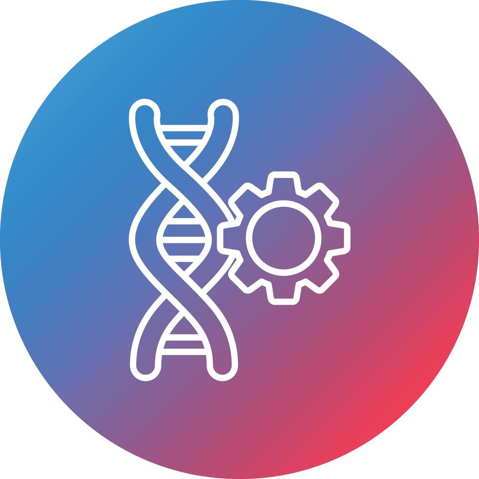 Genetic Engineering Line Gradient Circle Background Icon vector