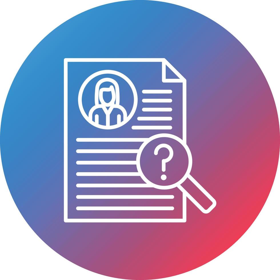 Background Check Line Gradient Circle Background Icon vector