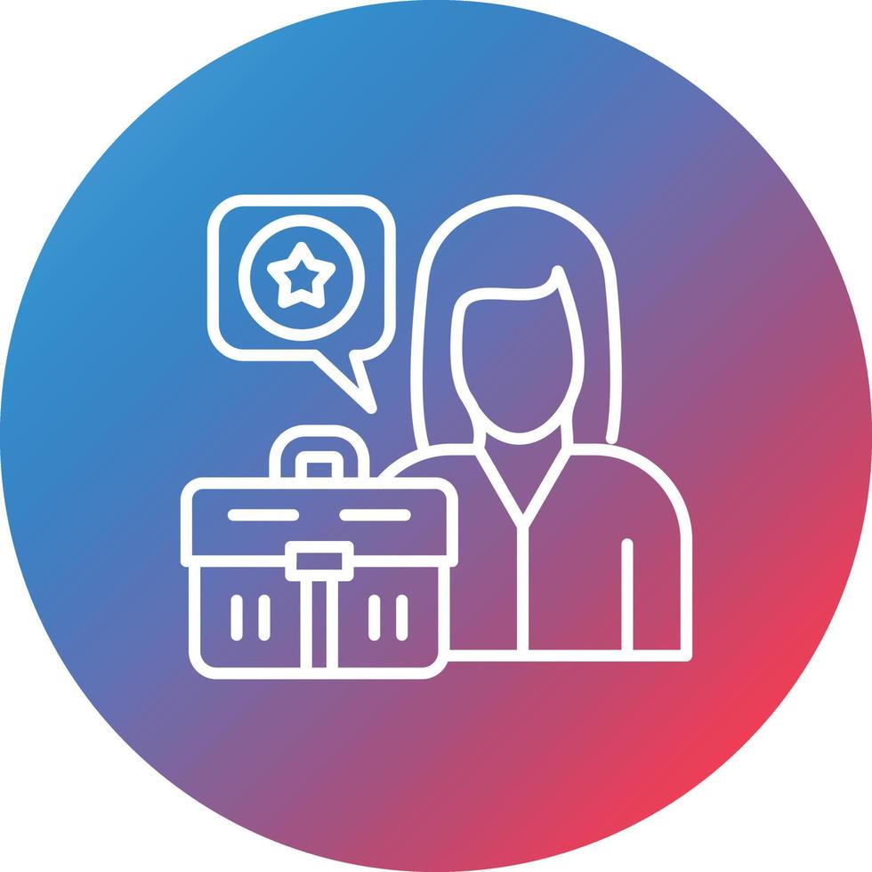 Career Expert Line Gradient Circle Background Icon vector