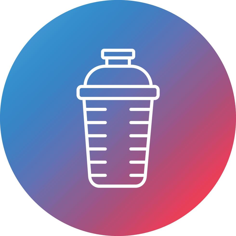 Protein Shake Line Gradient Circle Background Icon vector