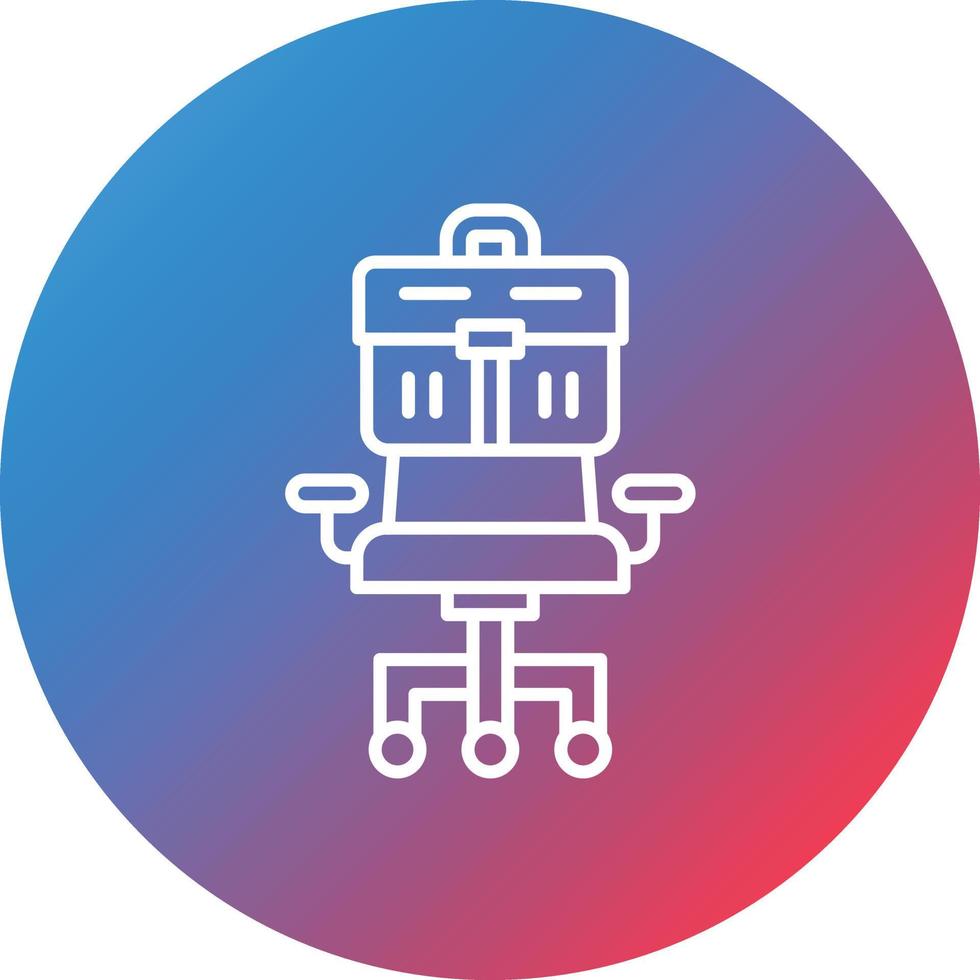 Job Position Line Gradient Circle Background Icon vector