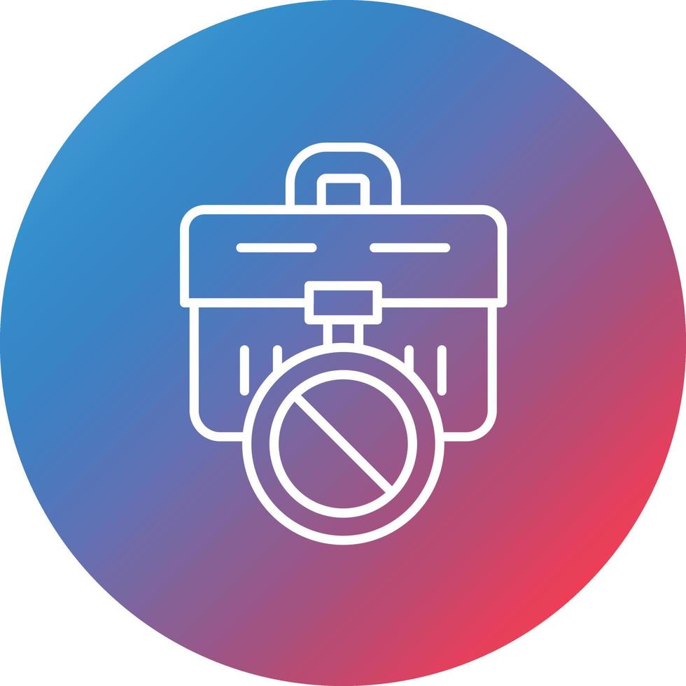 Job Loss Line Gradient Circle Background Icon vector
