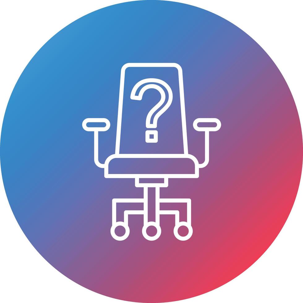 Job Vacancy Line Gradient Circle Background Icon vector