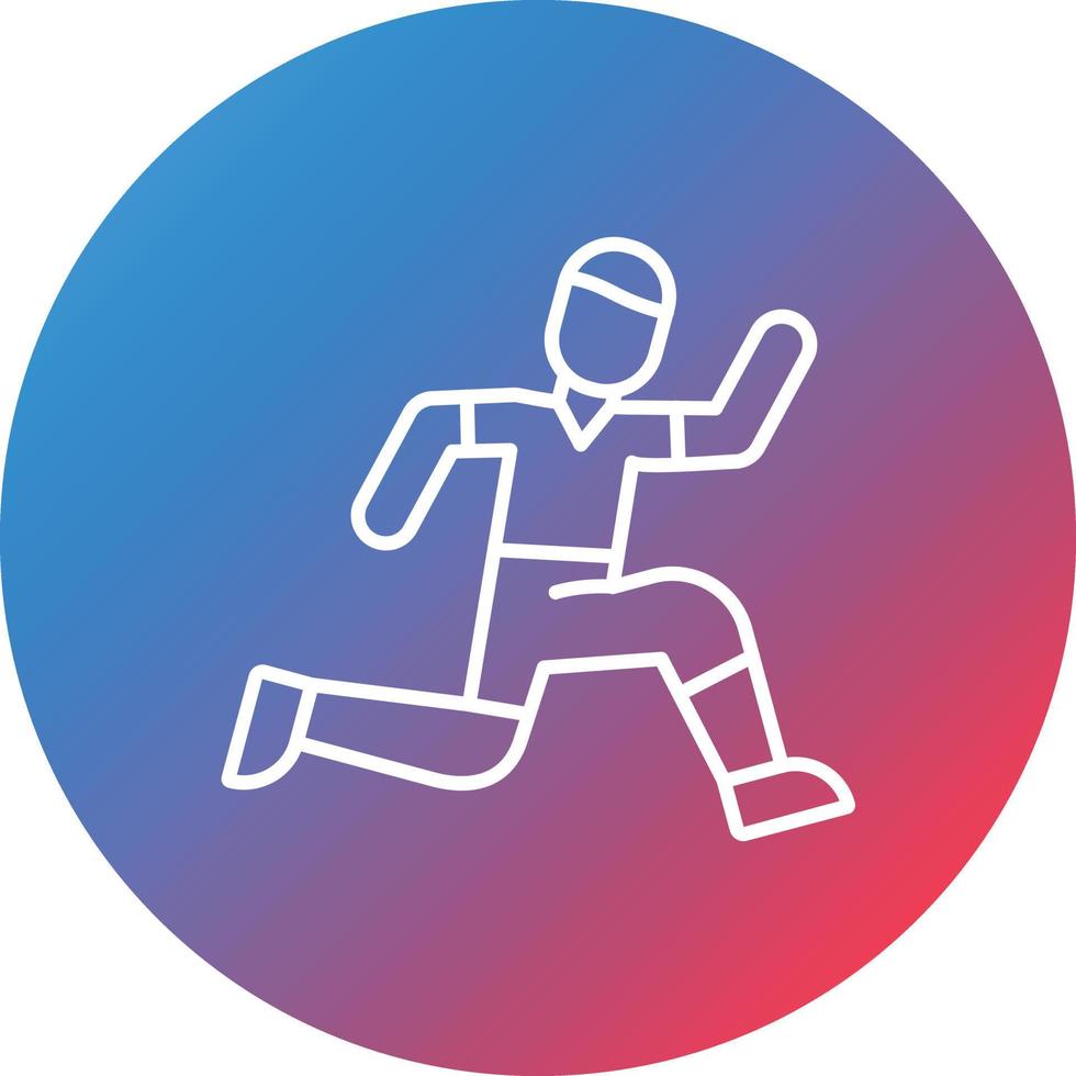 Physical Fitness Line Gradient Circle Background Icon vector