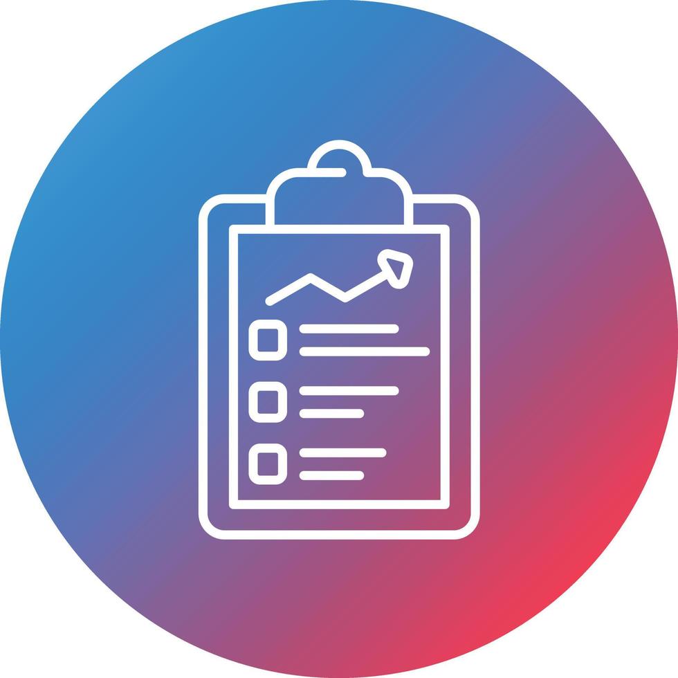 Progress Tracking Line Gradient Circle Background Icon vector