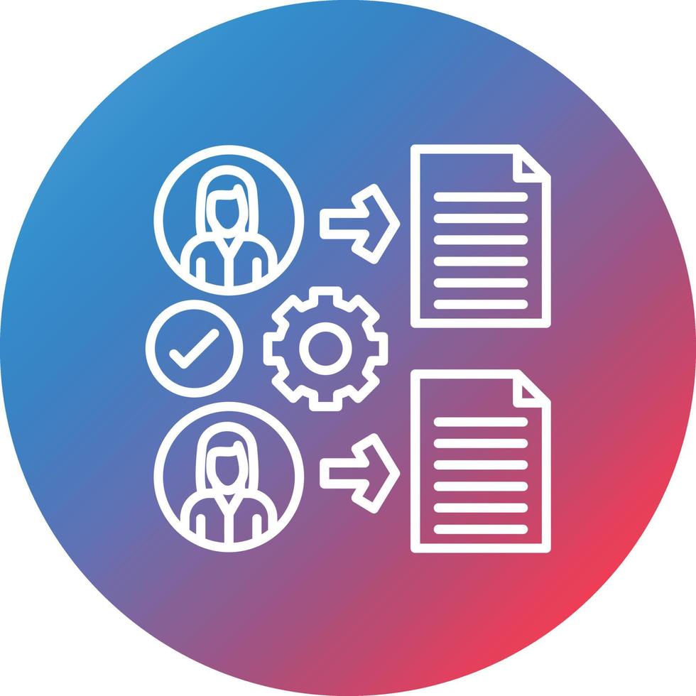 Onboarding Line Gradient Circle Background Icon vector