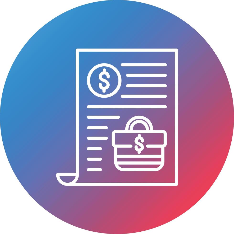 Charter Line Gradient Circle Background Icon vector