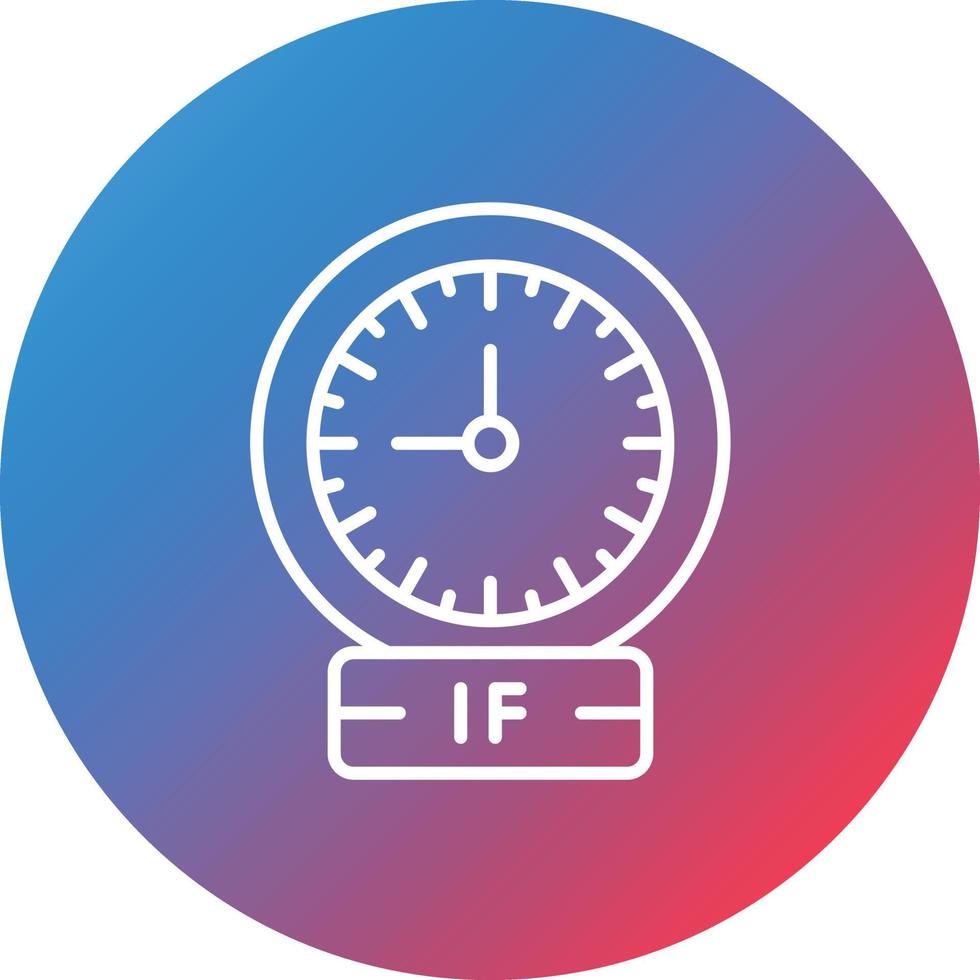 Intermittent Fasting Line Gradient Circle Background Icon vector