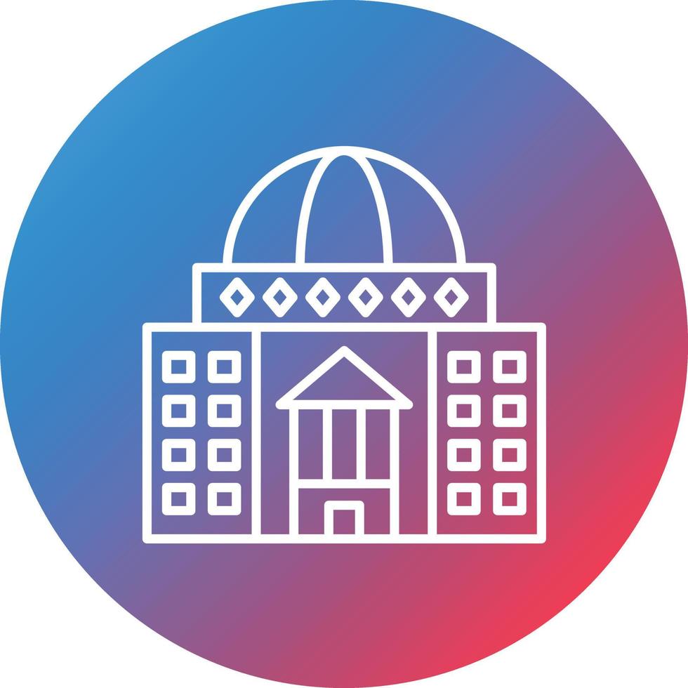 Congress Line Gradient Circle Background Icon vector