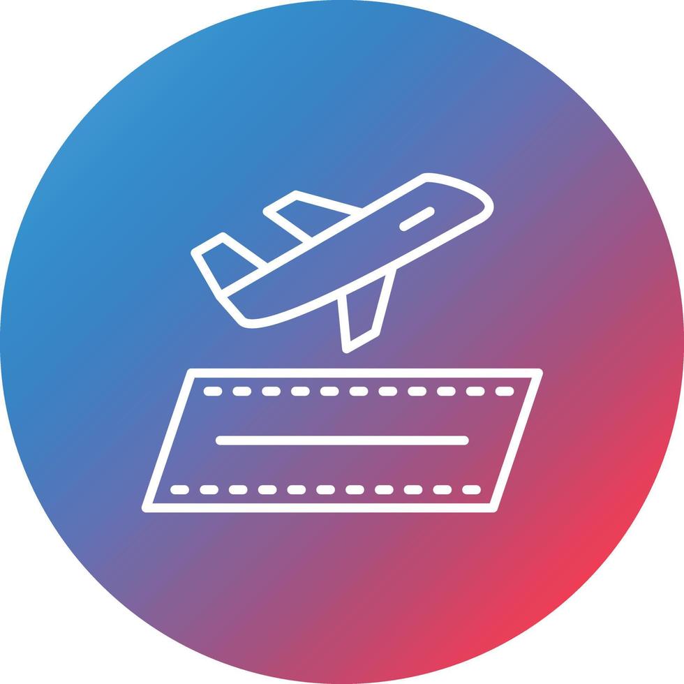 Departure Line Gradient Circle Background Icon vector
