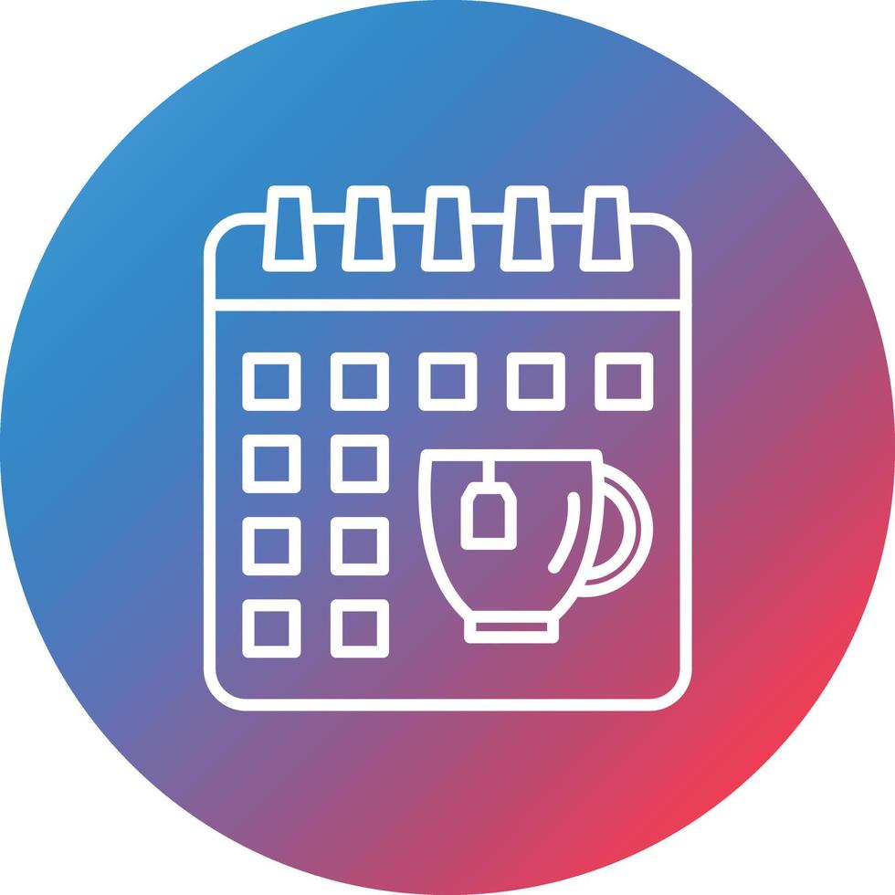 Weekend Break Line Gradient Circle Background Icon vector