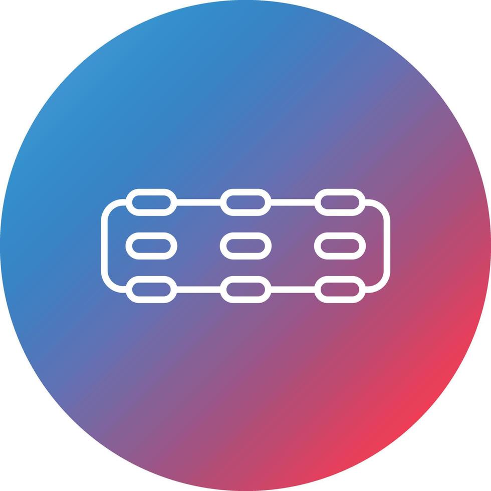 Foam Roller Line Gradient Circle Background Icon vector