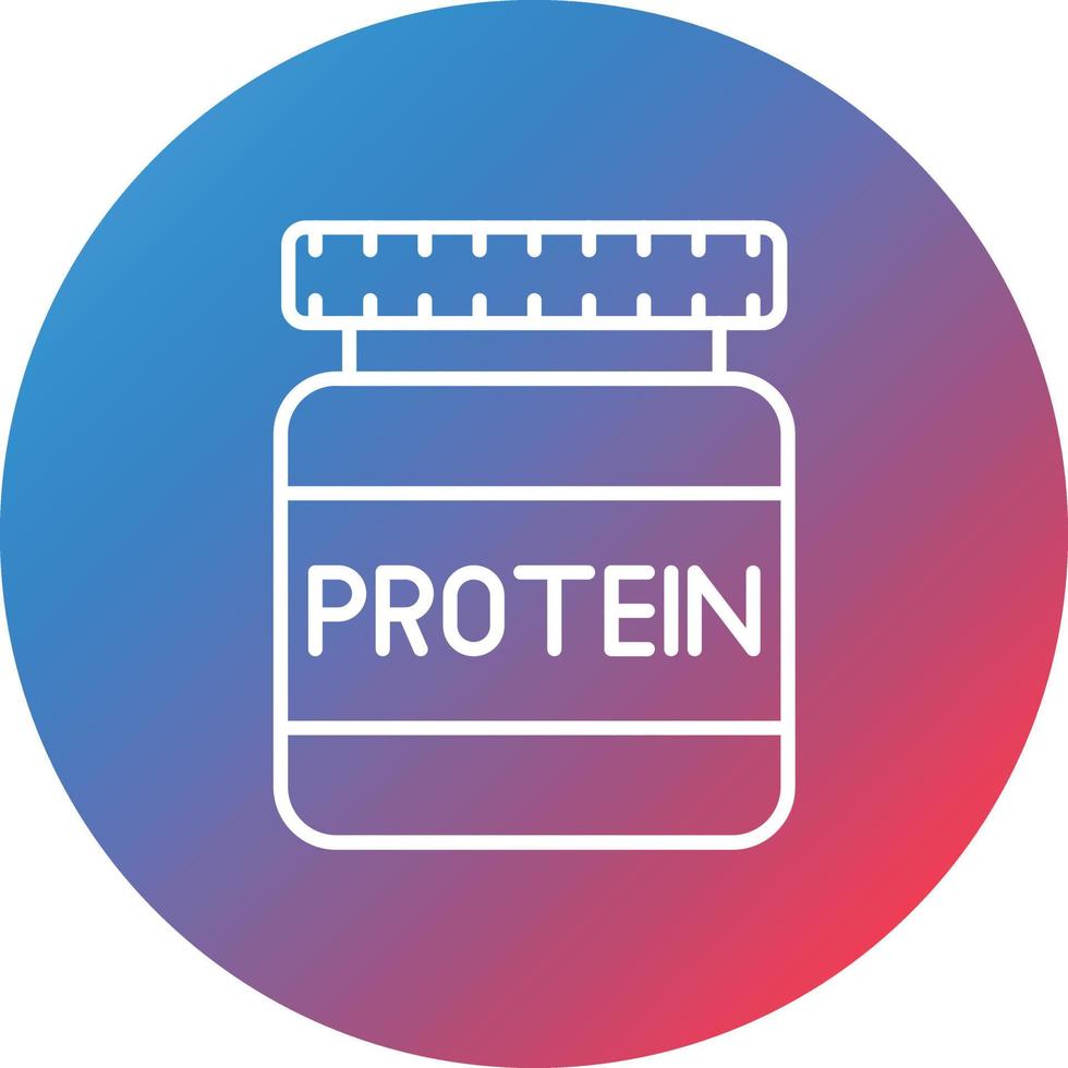 Proteins Line Gradient Circle Background Icon vector