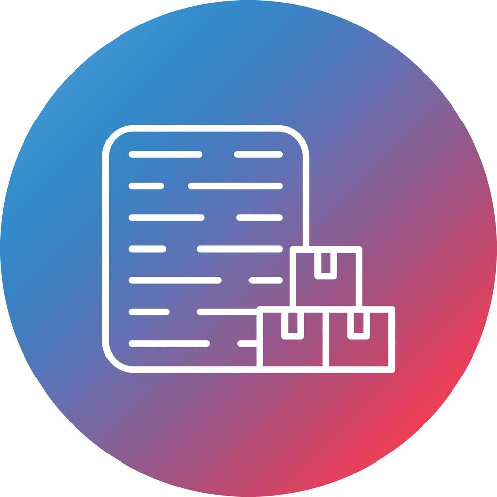 Warehouse Management System Line Gradient Circle Background Icon vector