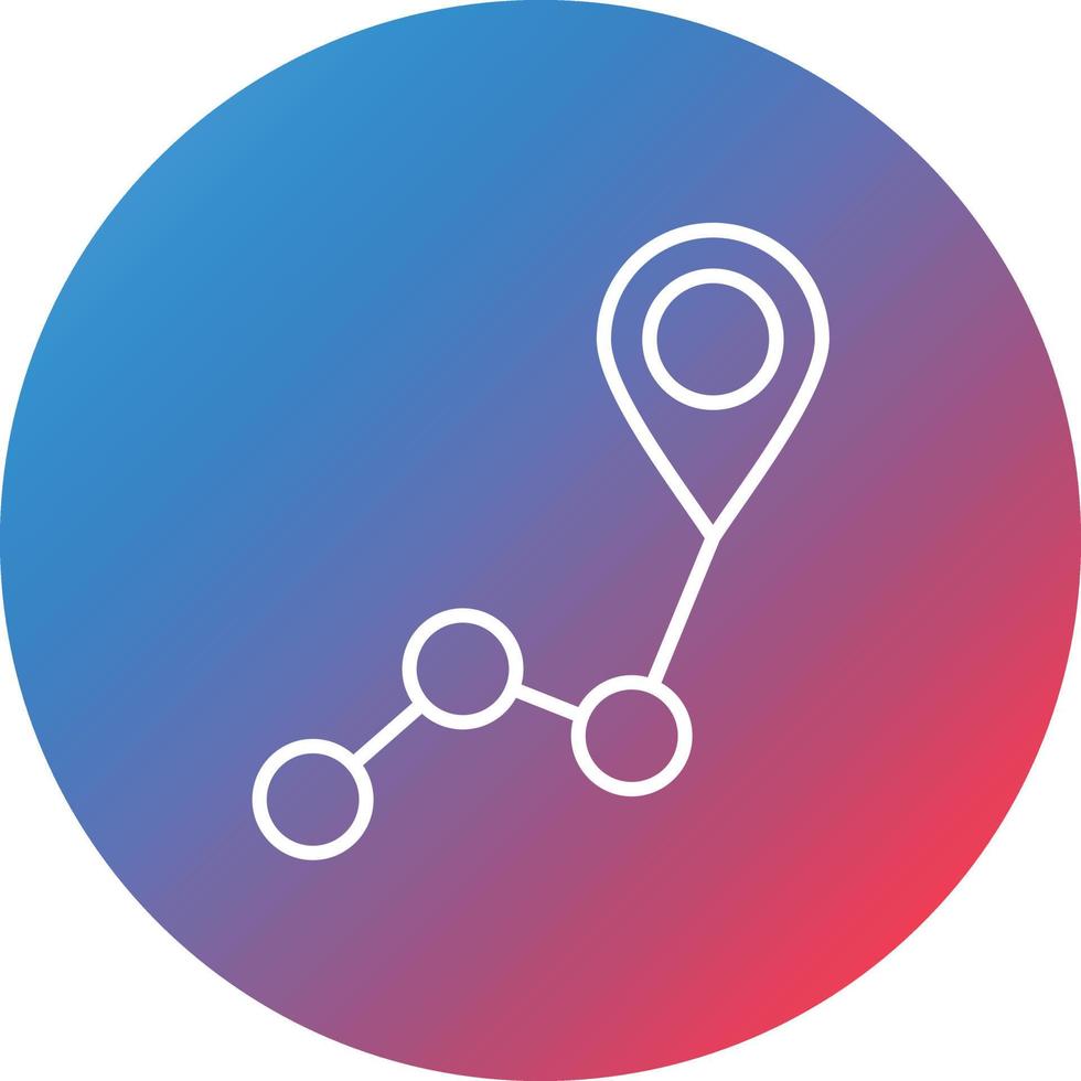 Tracking Line Gradient Circle Background Icon vector