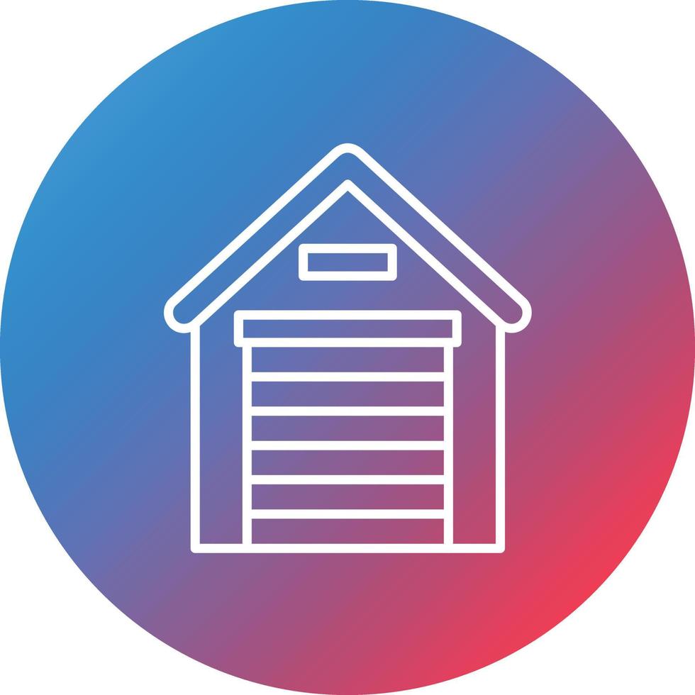 Distribution Center Line Gradient Circle Background Icon vector