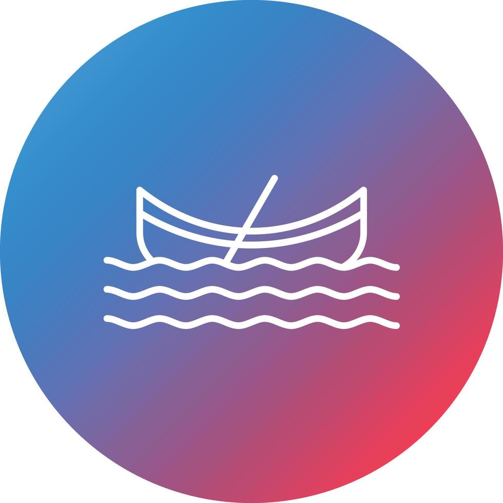 Canoeing Line Gradient Circle Background Icon vector