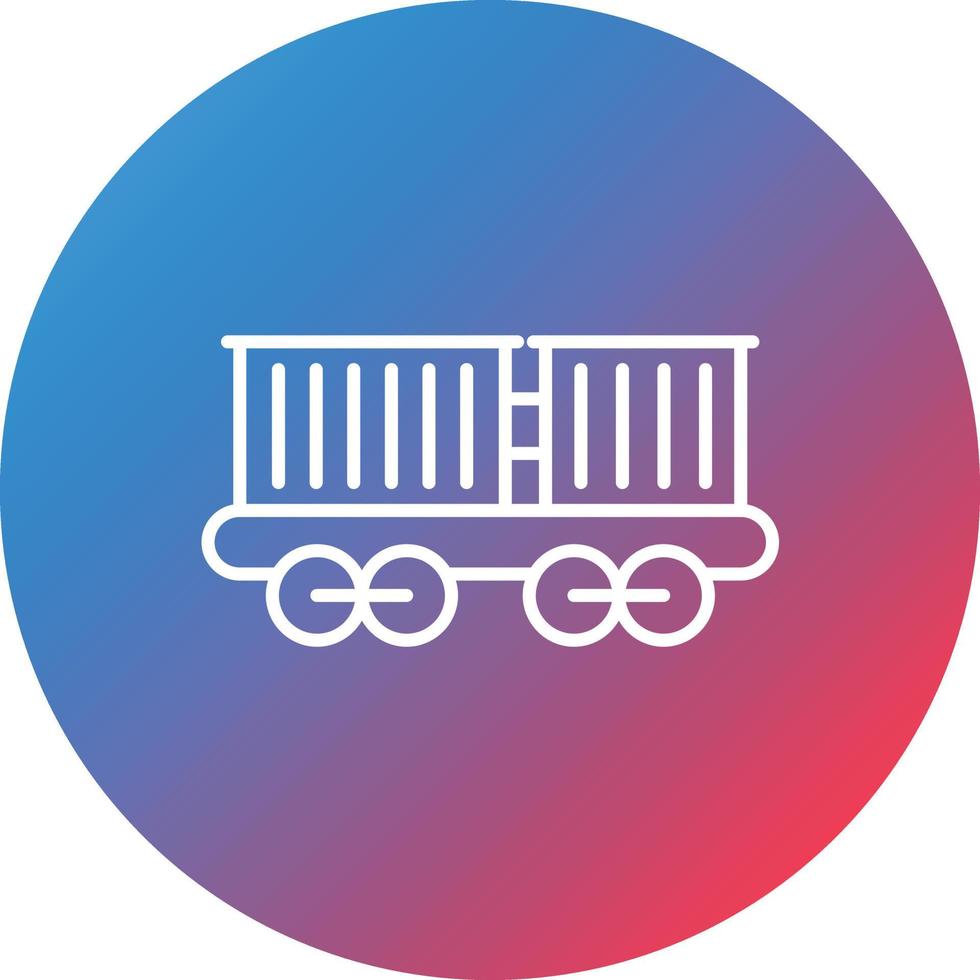 Cargo Train Line Gradient Circle Background Icon vector