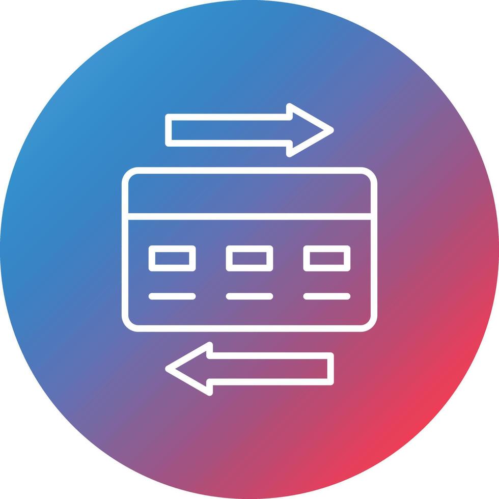 Payment Method Line Gradient Circle Background Icon vector