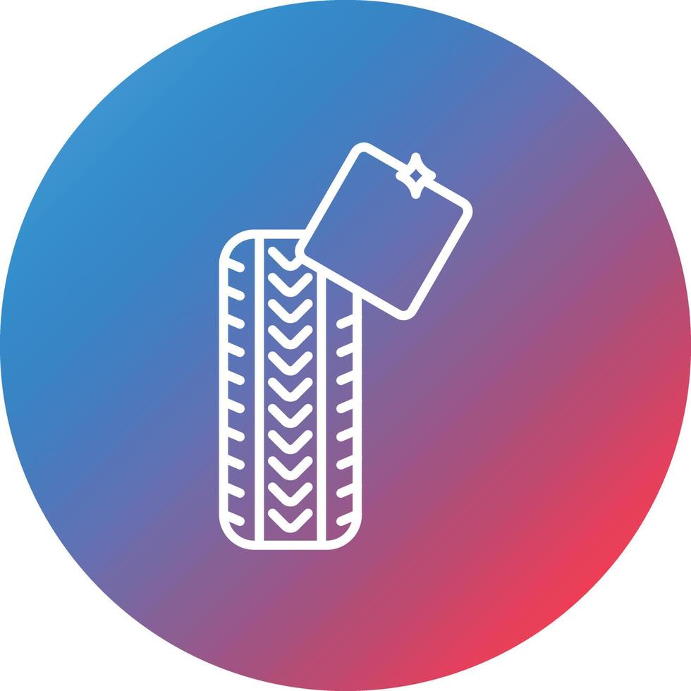Tire Cleaning Line Gradient Circle Background Icon vector