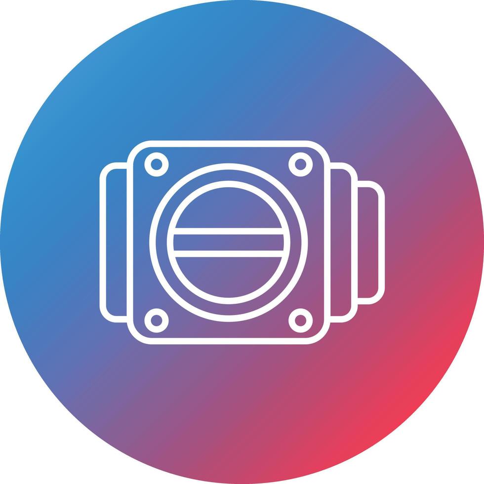 Throttle Plate Line Gradient Circle Background Icon vector