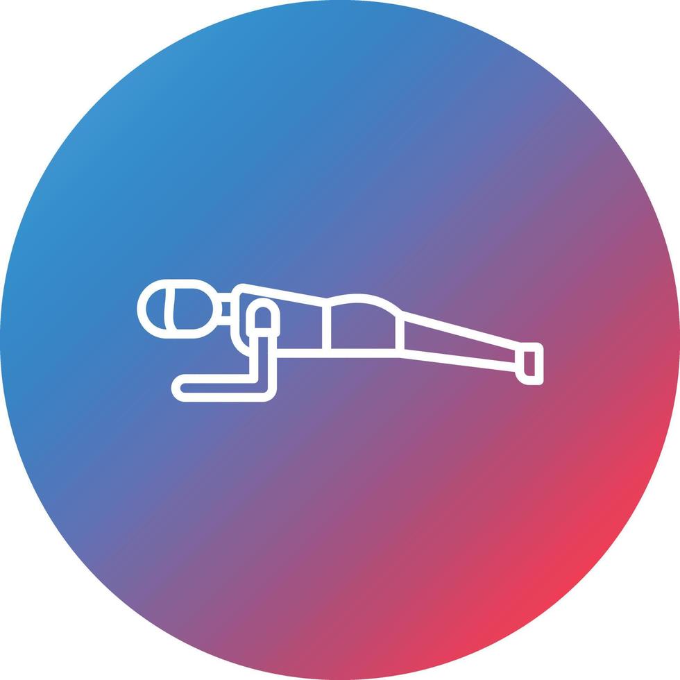 Plank Line Gradient Circle Background Icon vector