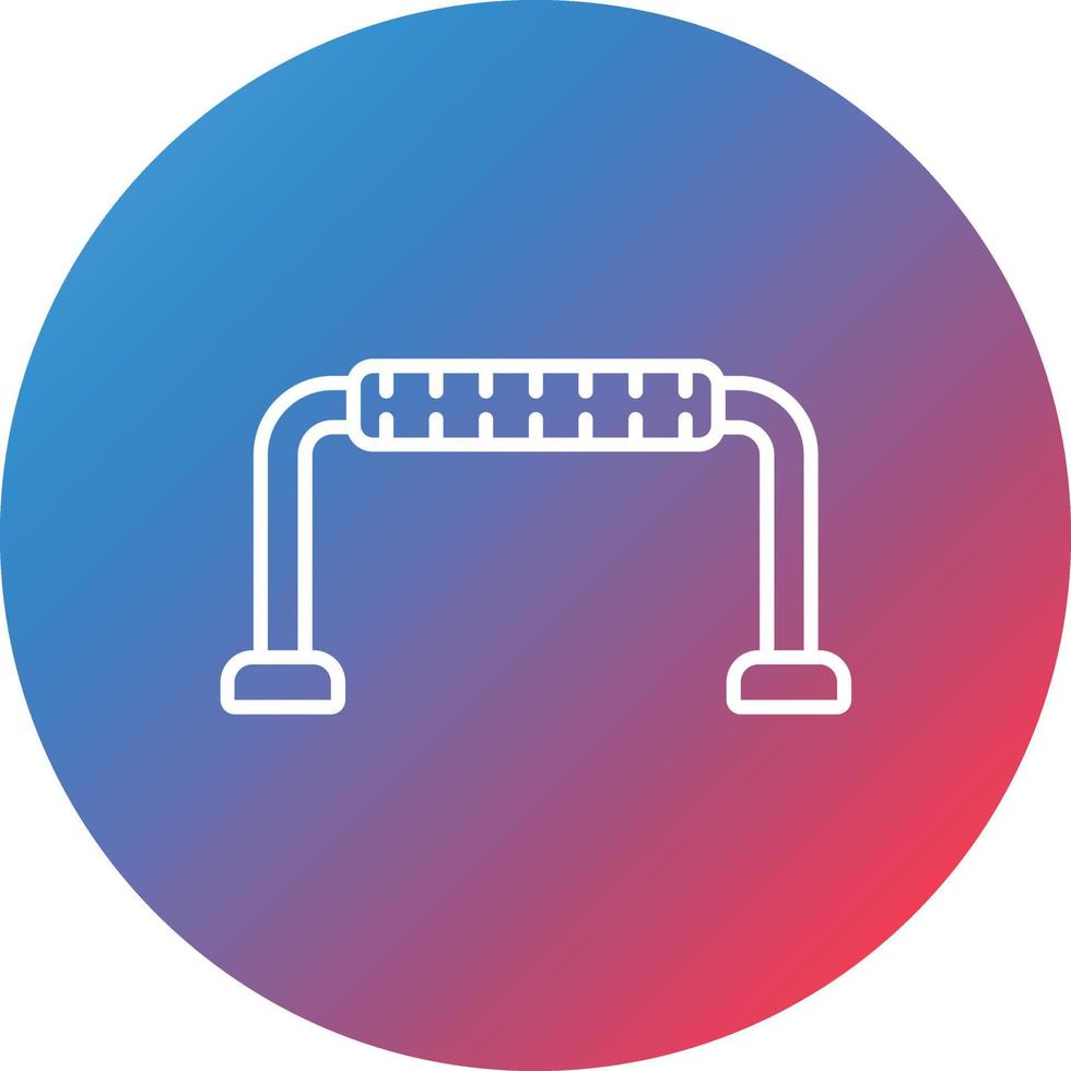 Pushup Stands Line Gradient Circle Background Icon vector