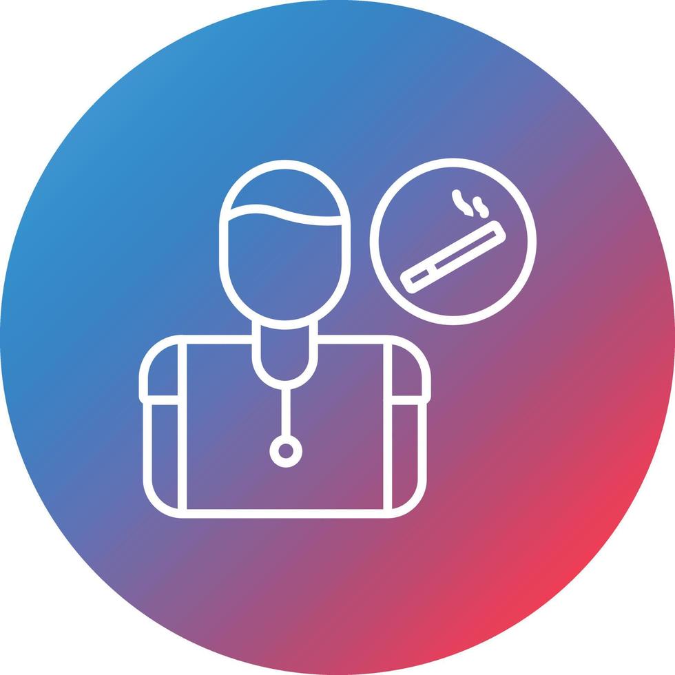 Unhealthy Lifestyle Line Gradient Circle Background Icon vector