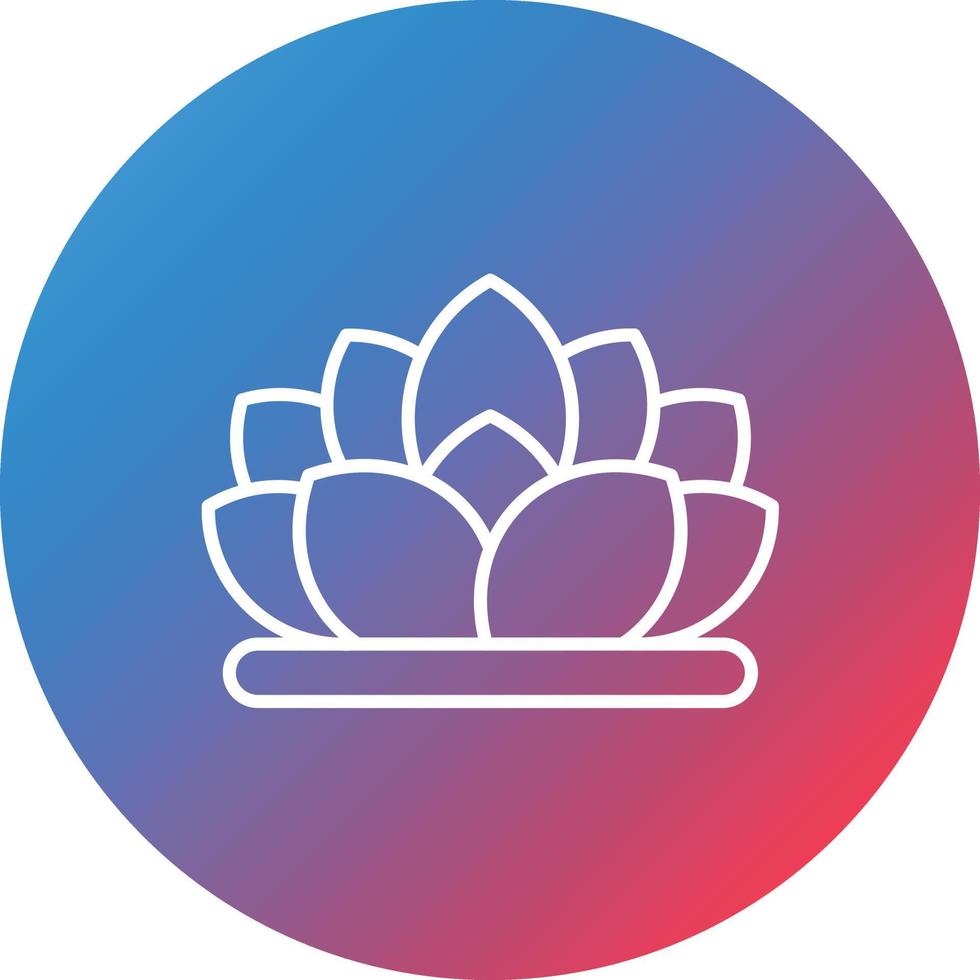 Yoga Line Gradient Circle Background Icon vector