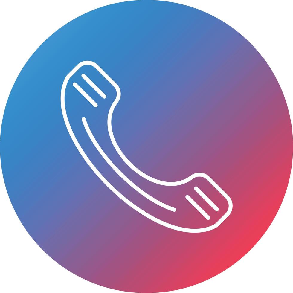 Receiver Line Gradient Circle Background Icon vector