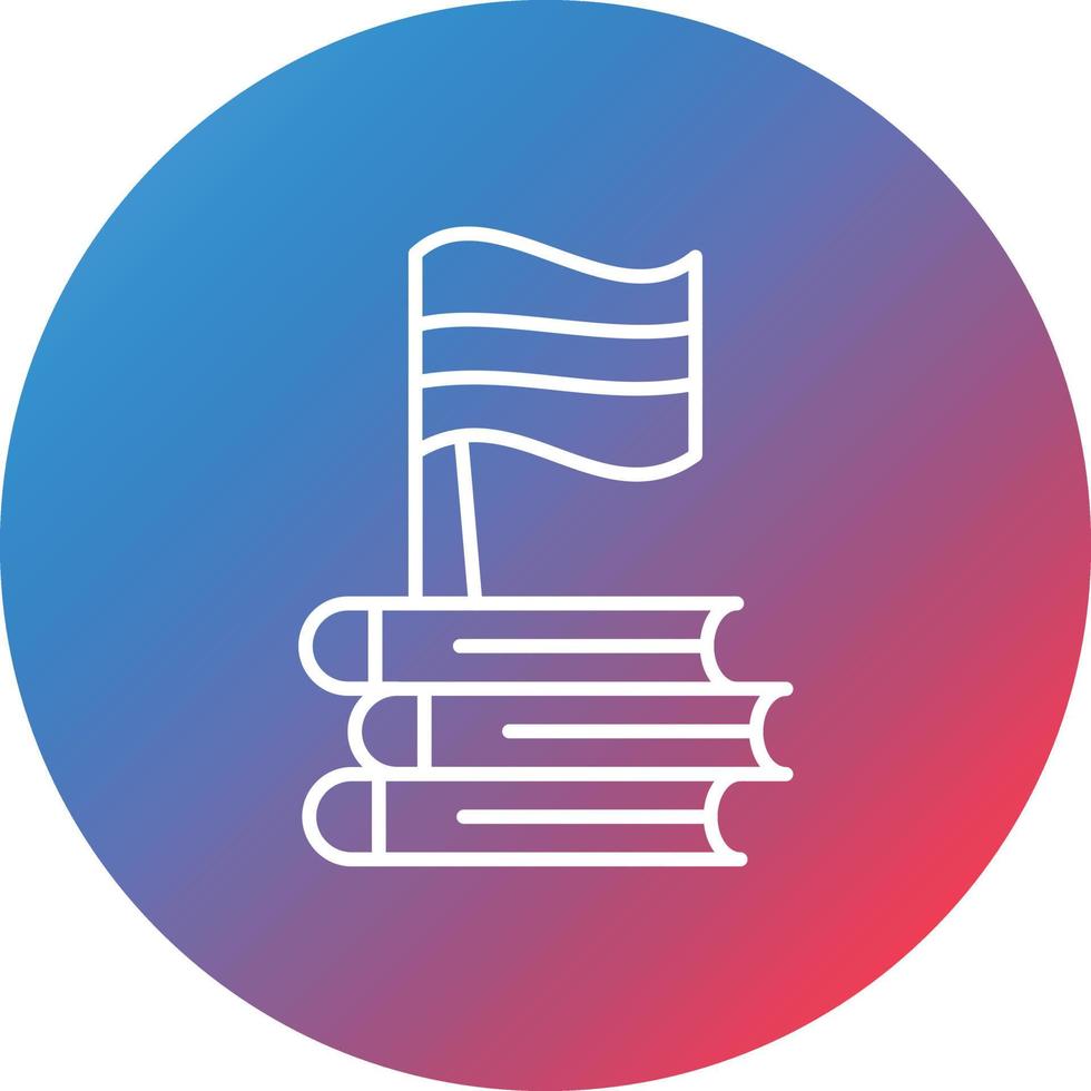 Study Success Line Gradient Circle Background Icon vector
