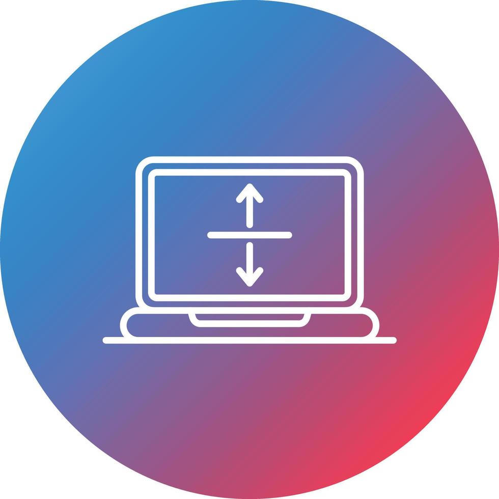 Average Line Gradient Circle Background Icon vector
