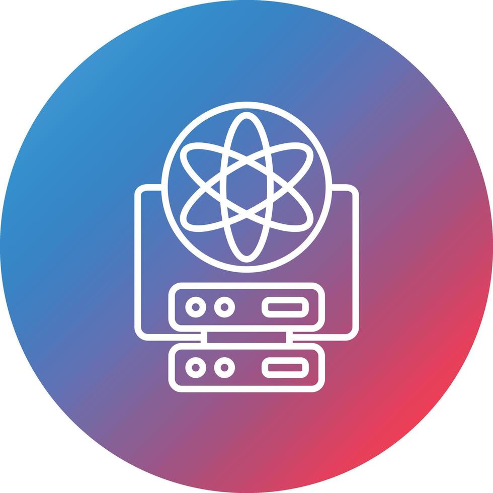 icono de fondo de círculo de gradiente de línea de científico de datos vector