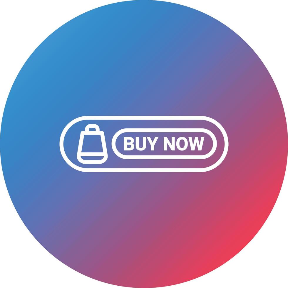 Buy Now Button Line Gradient Circle Background Icon vector