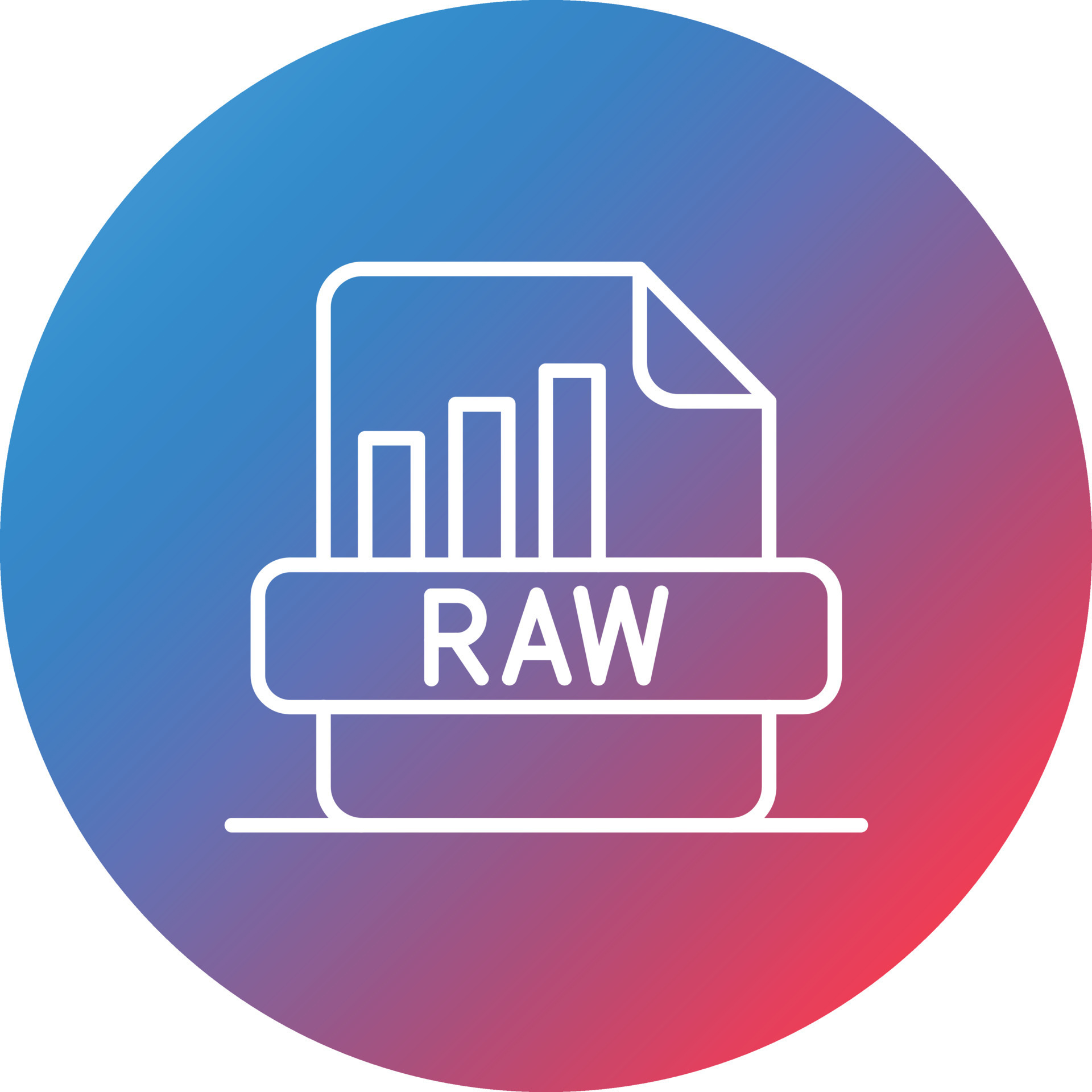 Raw Data Line Gradient Circle Background Icon 16827092 Vector Art at