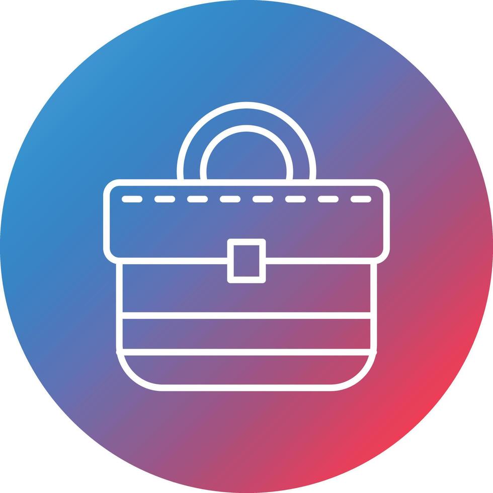 Briefcase Line Gradient Circle Background Icon vector