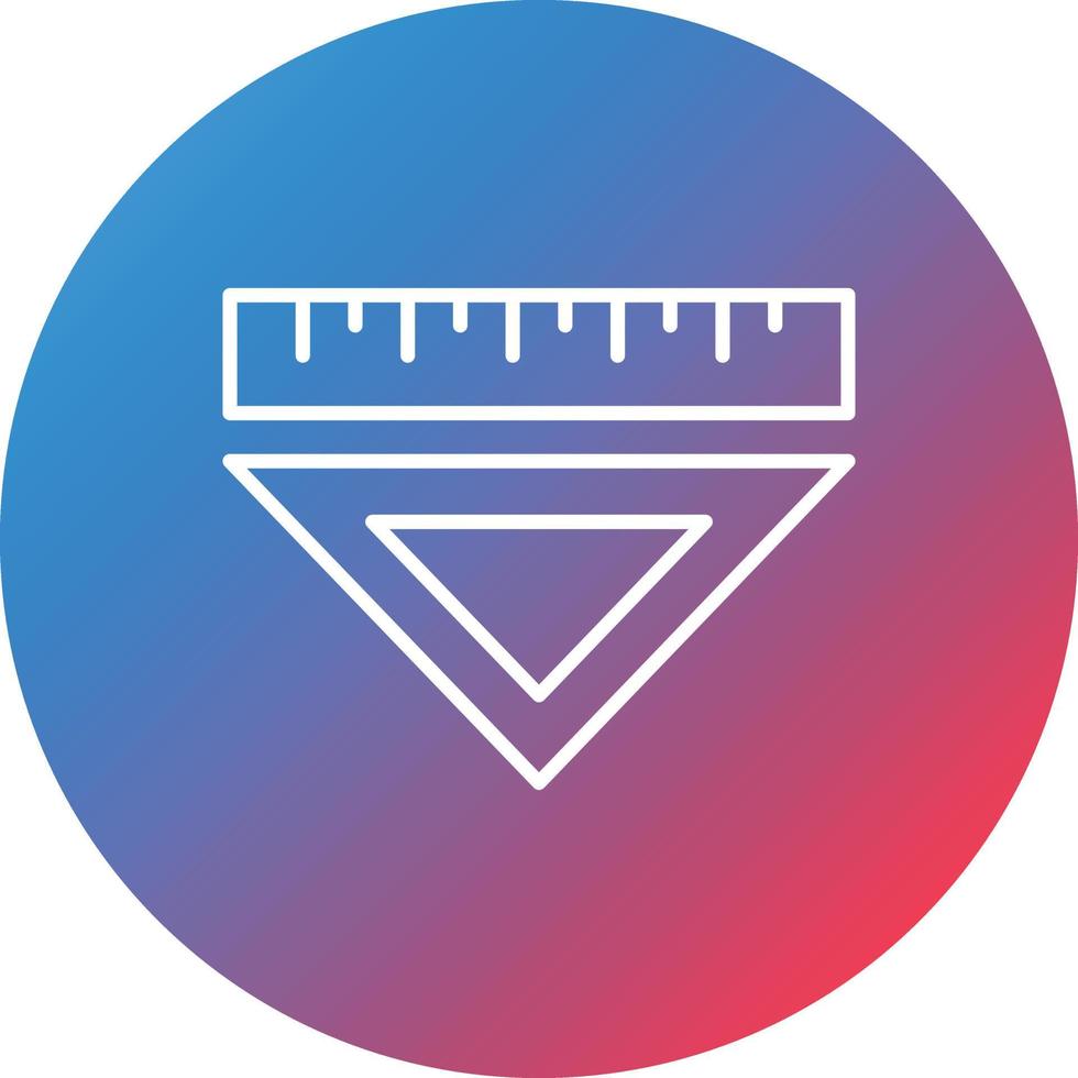 Ruler Line Gradient Circle Background Icon vector