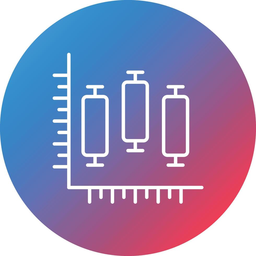 Box And Whisker Line Gradient Circle Background Icon vector