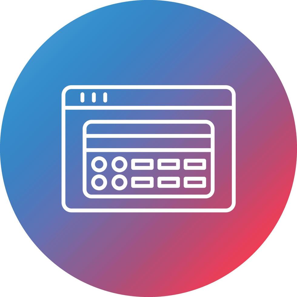 Online Payment Line Gradient Circle Background Icon vector