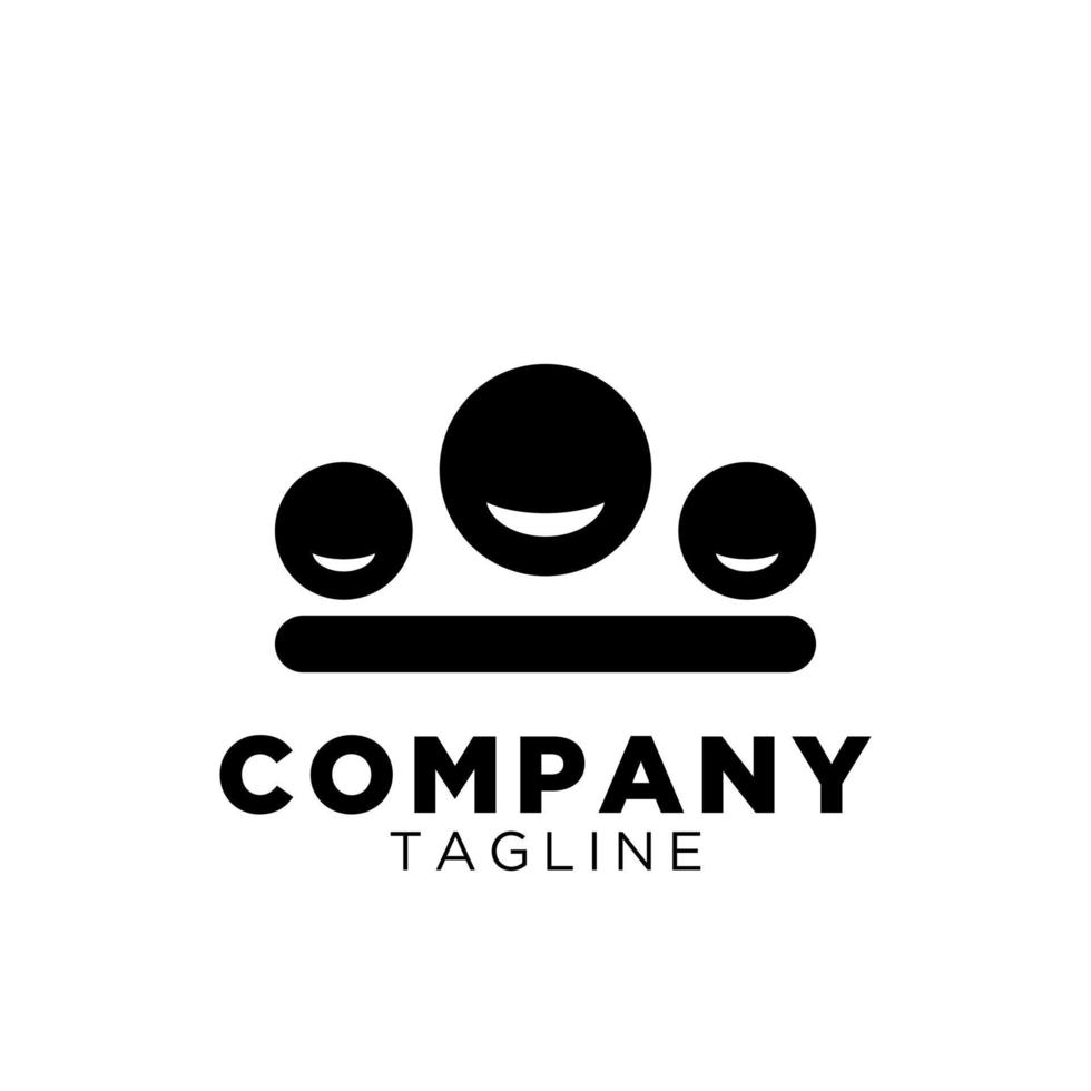 consulting logo with smile face vector