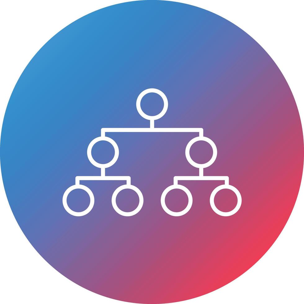 Circle Picture Hierarchy Line Gradient Circle Background Icon vector