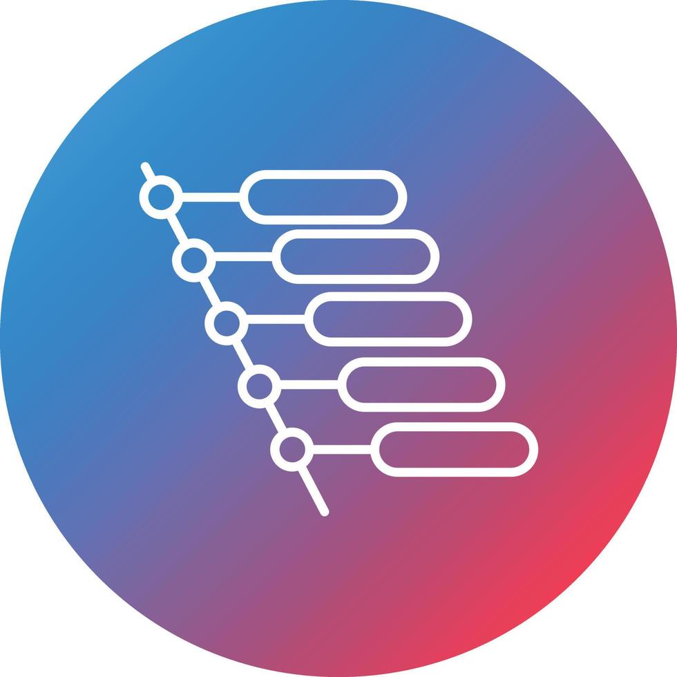 Accented Picture Line Gradient Circle Background Icon vector