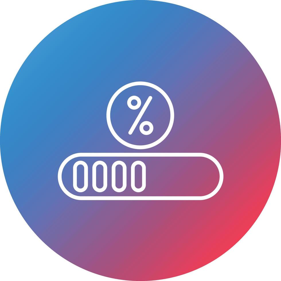 Progress Bar Line Gradient Circle Background Icon vector