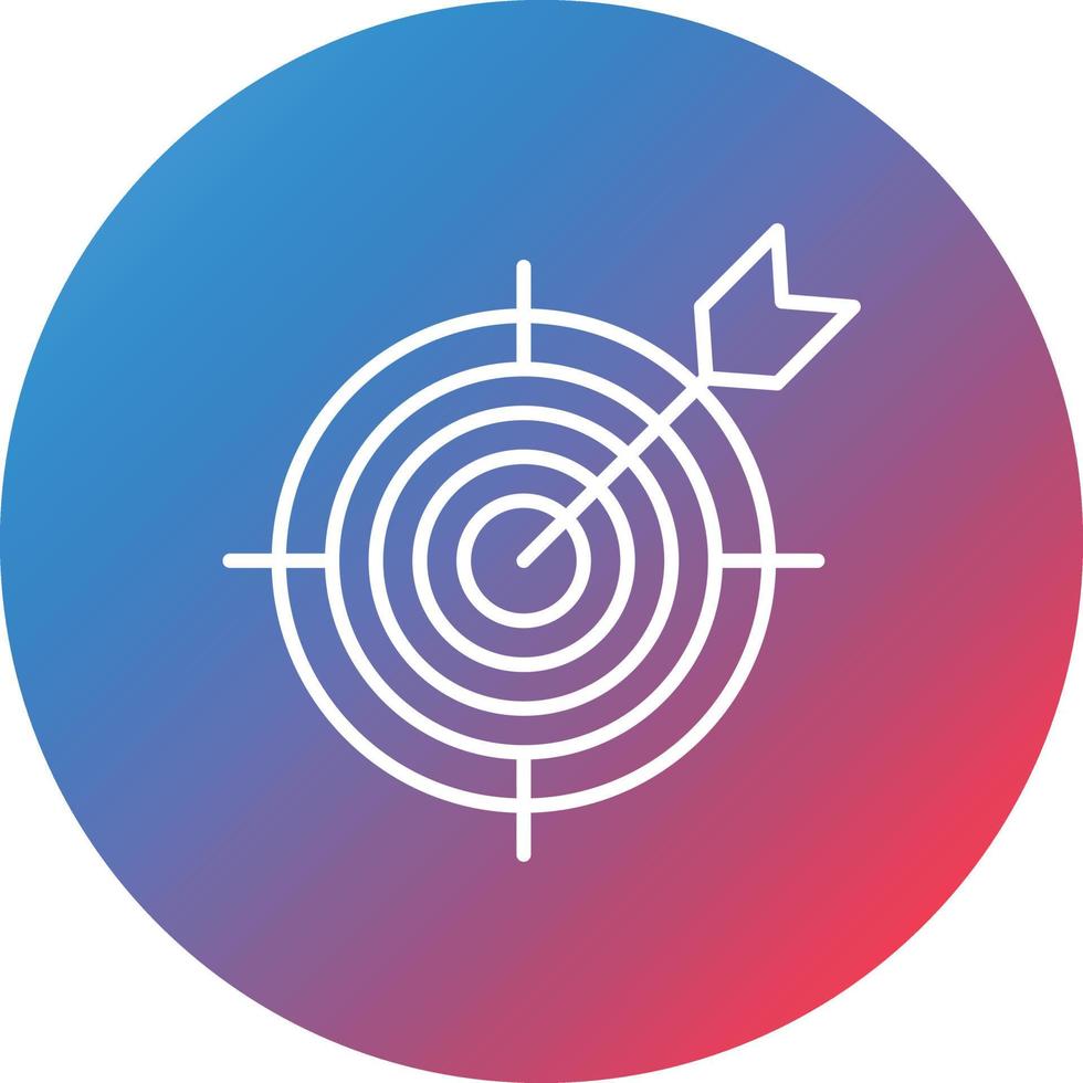 Nested Target Line Gradient Circle Background Icon vector