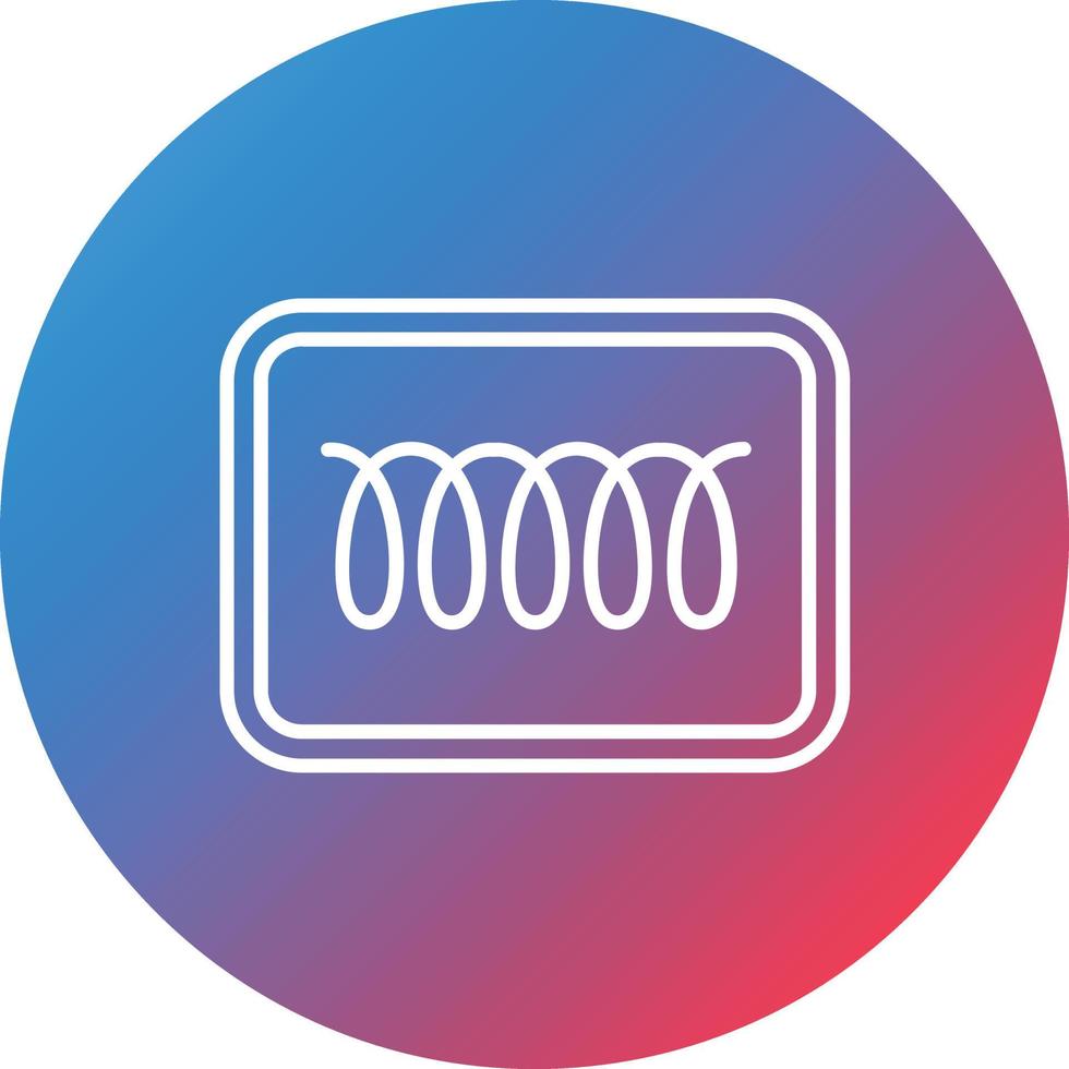 Spiral Picture Line Gradient Circle Background Icon vector