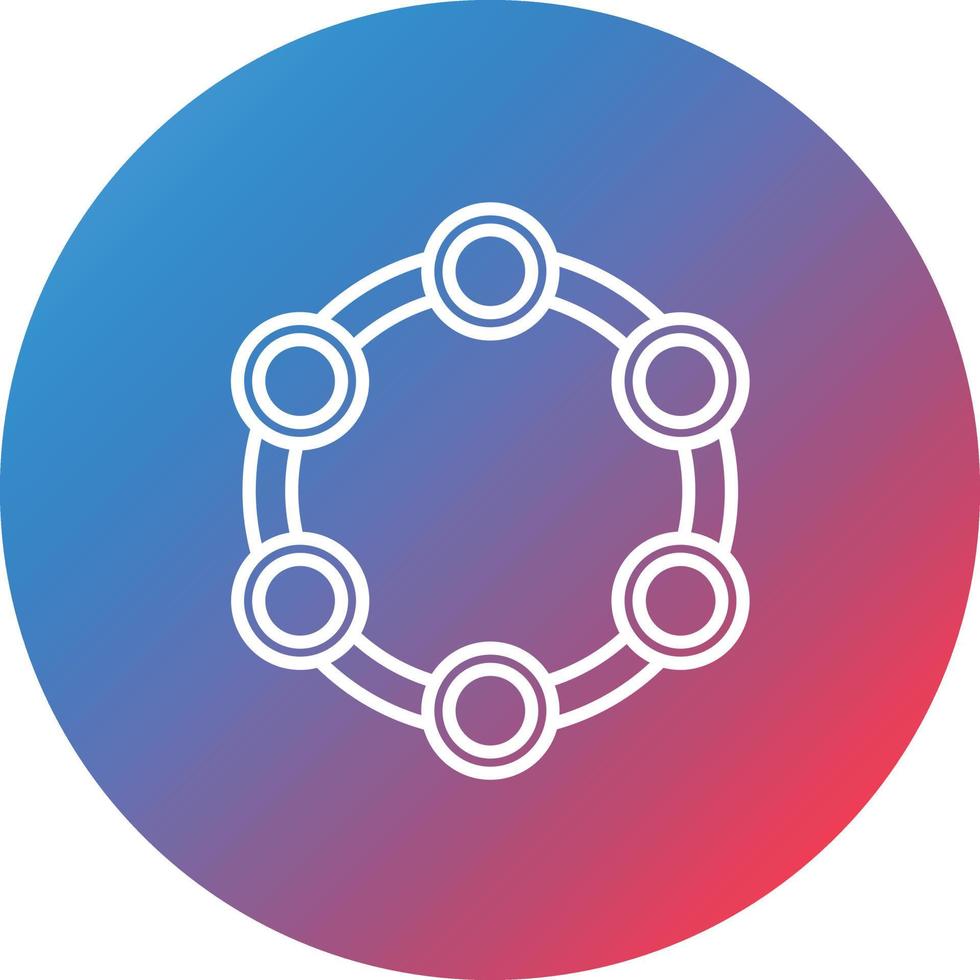 Text Cycle Line Gradient Circle Background Icon vector