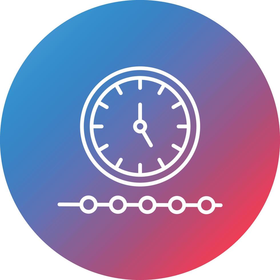 Timeline Line Gradient Circle Background Icon vector