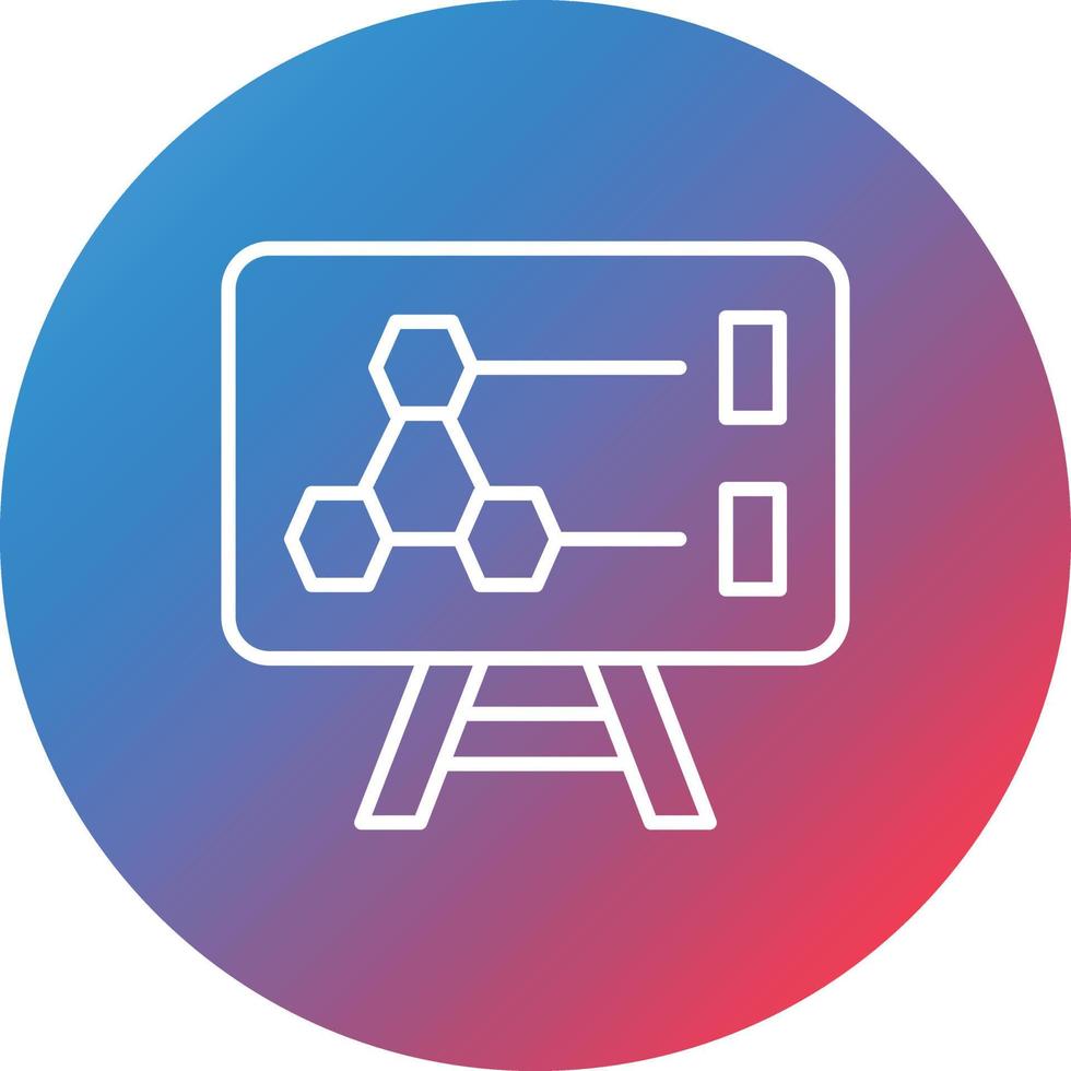 Formula Line Gradient Circle Background Icon vector
