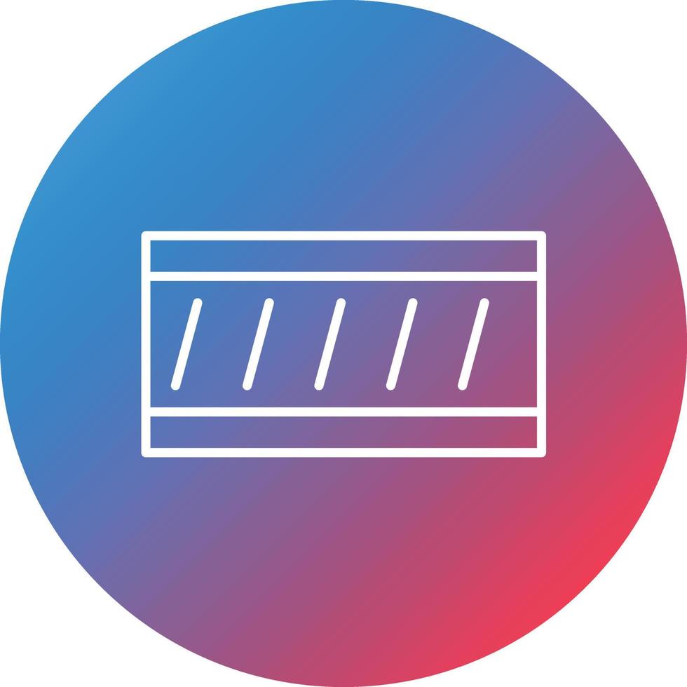 Frozen Lake Line Gradient Circle Background Icon vector